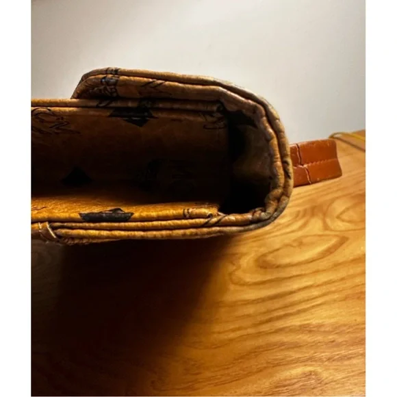 MCM Tan Leather Briefcase with Monogram - Picture 7 of 12